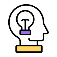 Trendy design icon of brain idea
