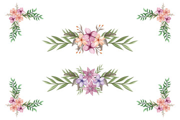 Classic Vitage Wedding Ornaments Frames Separator Elements Classic Vintage Wedding Invitation Hand Drawn