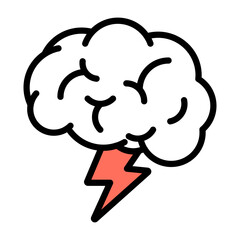 An icon design of brain power 

