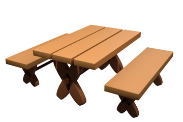 wooden table and chairs