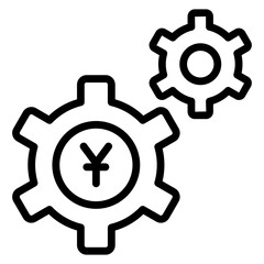 A line design icon of money management

