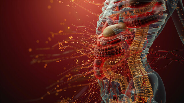 Biochemical Cleansing: 3D Render Depicting Cellular Toxin Removal, Health Concept
