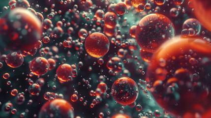 Biological Concept: 3D Rendering of Liver Detox Process, Eliminating Toxins from Human Body