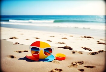 Obraz premium sun glasses on the beach