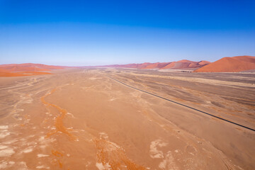 the world's largest sand dunes in Namibia, , Dune 45 drone photo