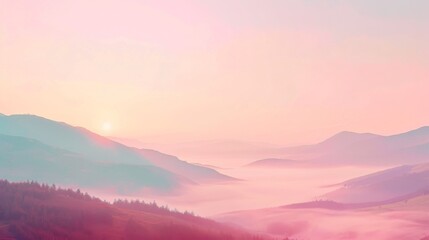 Obraz premium Morning Glory: Majestic Yunding Mountain Emerges from Fog