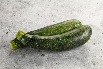 Raw young small green zucchini