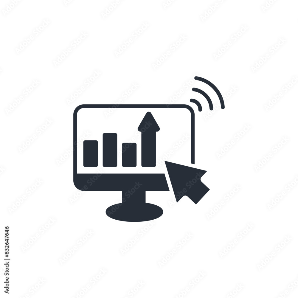 Poster analysis icon. vector.editable stroke.linear style sign for use web design,logo.symbol illustration.