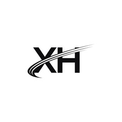 Fototapeta premium Alphabet letters Initials Monogram logo HX, XH, X and H