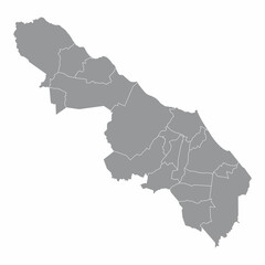 Greater Fortaleza administrative map