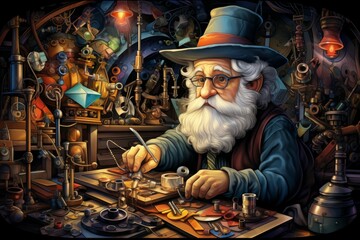 A quick-witted gnome inventor, creating ingenious gadgets and contraptions to overcome challenges. - Generative AI
