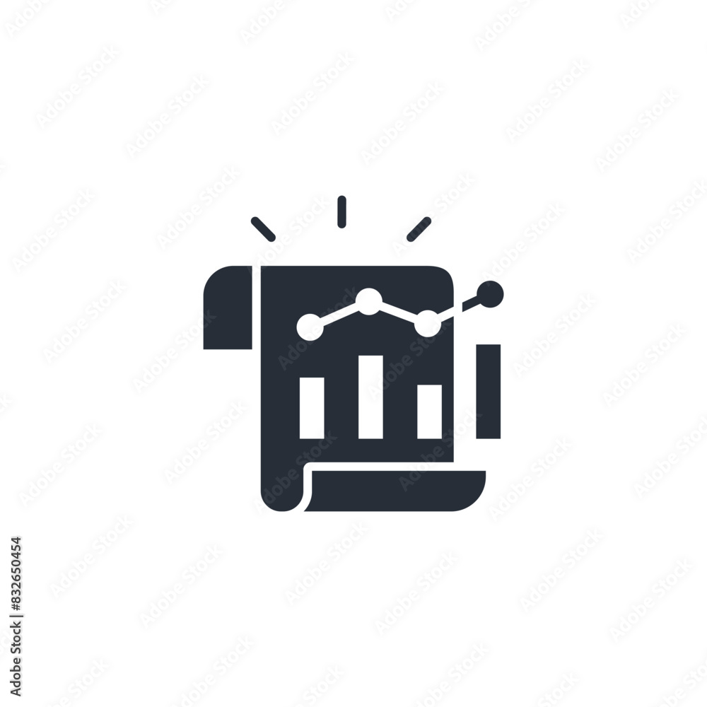 Poster data analyticsg icon. vector.editable stroke.linear style sign for use web design,logo.symbol illust