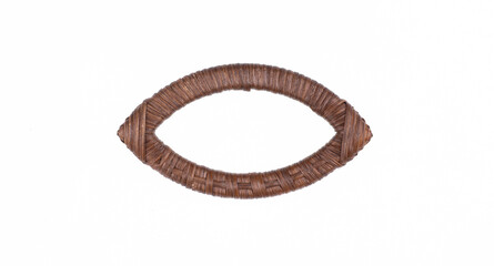 bamboo ring handle for bag isolated on white background