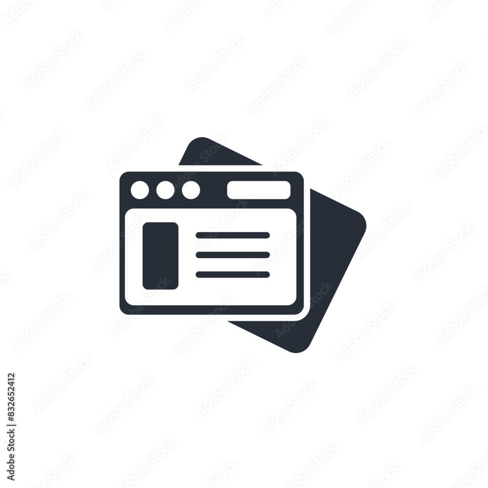 Poster website icon. vector.editable stroke.linear style sign for use web design,logo.symbol illustration.