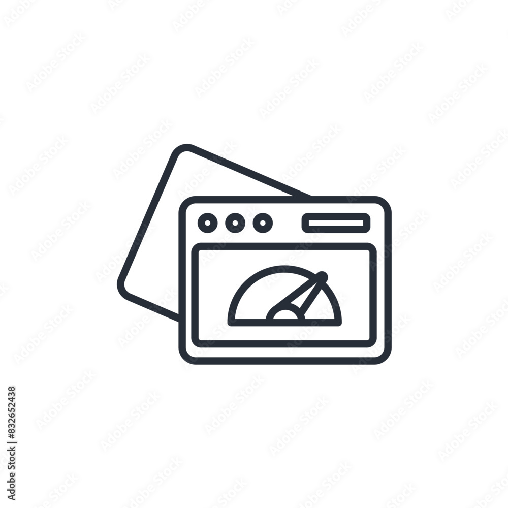 Poster website speed icon. vector.editable stroke.linear style sign for use web design,logo.symbol illustra