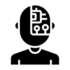 An editable design icon of humanoid

