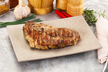 Grilled pork sirloin for dinner