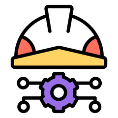 Modern design icon of hard hat

