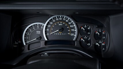 Speedometer in a car