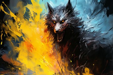 A shapeshifting werewolf, torn between human nature and primal instincts. - Generative AI