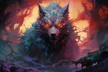 A shapeshifting werewolf, torn between human nature and primal instincts. - Generative AI