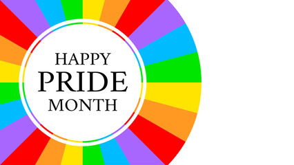 Fototapeta premium Happy pride month. Abstract rainbow design. Love is love, rainbow flag, lgbt pride. June 2024. Background template. Human rights and tolerance