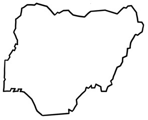 Nigeria map outline