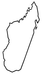 Madagascar map outline