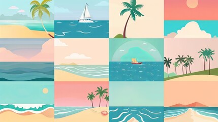 Obraz premium evening landscape background