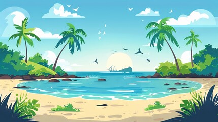 Obraz premium evening landscape background