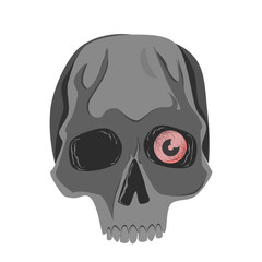 Halloween skull Vectors. Halloween seamless pattern. Skeleton Skull of death with Zombie bone hand  and Eyes falling out of their sockets. Nightmare text  for scares. Skelton gray rotted hand. love.