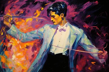 An elegant and deadly duelist, specializing in swordplay and mastering intricate combat techniques. - Generative AI