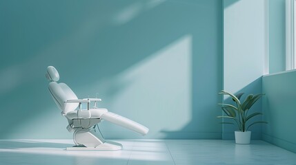 Dental clinic and dental care by dentist In a clean, white room