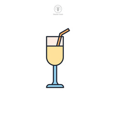 Champagne Glass Icon theme symbol vector illustration isolated on white background