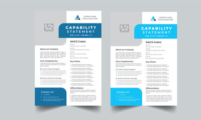 Capability Statement Template Design.