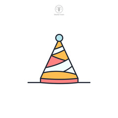 Party Hat Icon theme symbol vector illustration isolated on white background