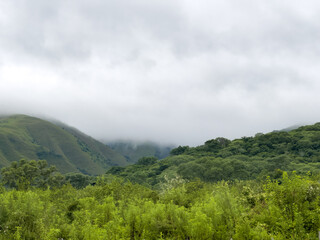 Clouds over the mountains