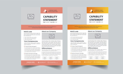 Capability Statement Template Design.