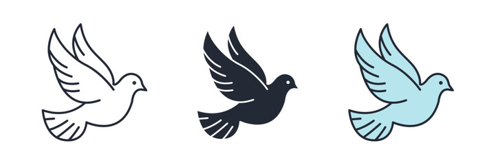 Dove Icon theme symbol vector illustration isolated on white background