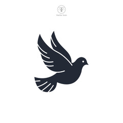 Dove Icon theme symbol vector illustration isolated on white background