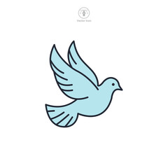 Dove Icon theme symbol vector illustration isolated on white background