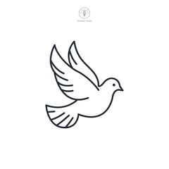 Dove Icon theme symbol vector illustration isolated on white background