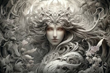 A fierce and noble warrior, bearing the marks of countless battles and wielding a legendary weapon. - Generative AI