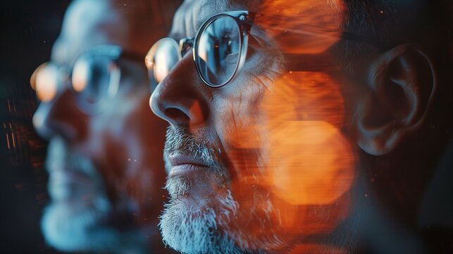 Abstract digital human face. Artificial intelligence concept of big data or cyber security. 3D rendering
