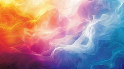 Obraz premium Hope in cancer treatment depicted by a vivid wave of color flooding a canvas, front view, representing new therapies, scifi tone, vivid, copy space