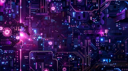 a computer circuit board with many different colored lights