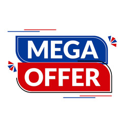 Mega Offer Sale Tag LabeL Banner design