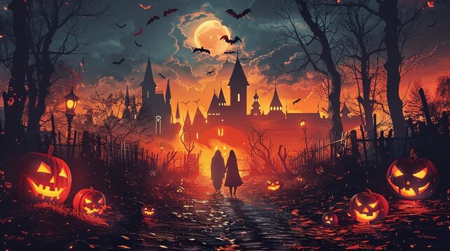 Design a poster for a Halloween costume contest