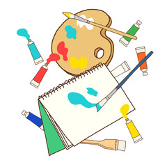 アート画材のイメージイラスト