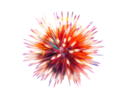 Fireworks in the sky for USA Independence day on transparent background